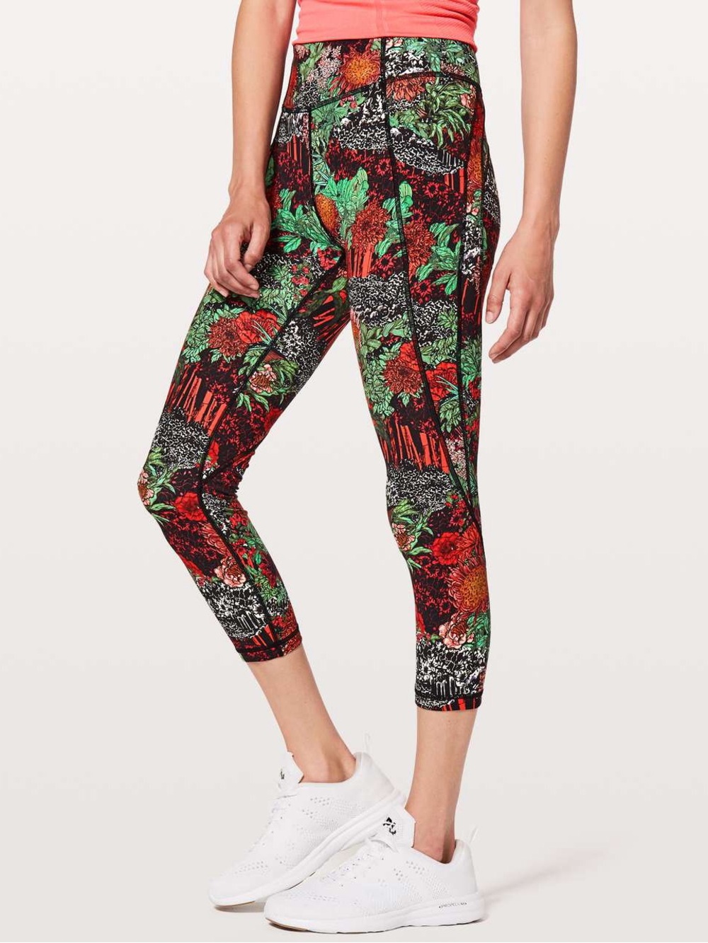 Lululemon time to sweat crop 23” leggings zen garden